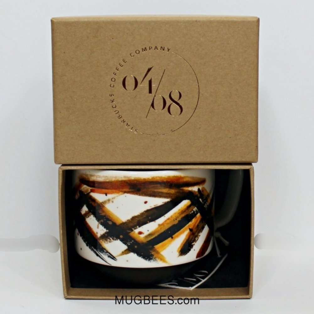 Starbucks 2014 Artisan Series Story Of Roasting Ceramic Coffee Cup Mug 04/08
